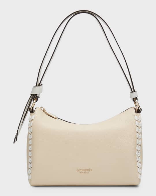 kate spade new york knott medium whipstitched pebbled leather shoulder bag Neiman Marcus