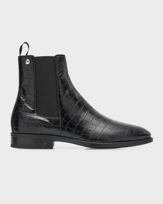 Giuseppe Zanotti Men s Coccus Croc Effect Leather Chelsea Boots