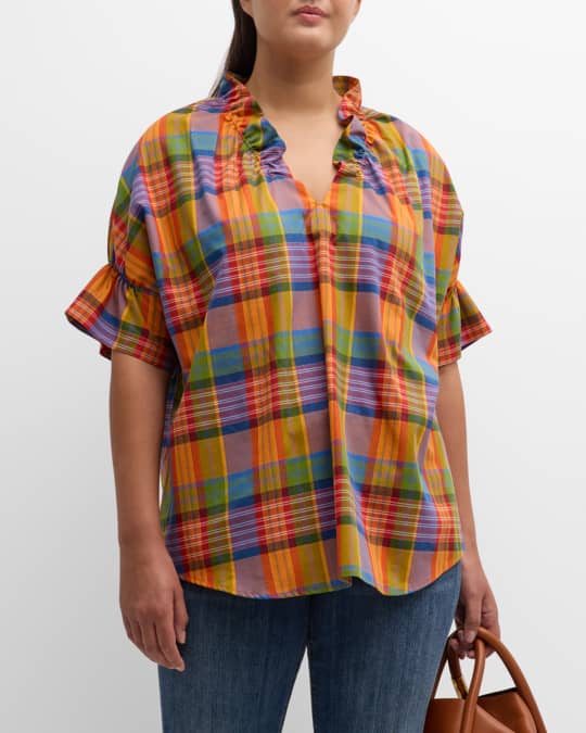Finley Plus Size Crosby Autumn Plaid Top Neiman Marcus