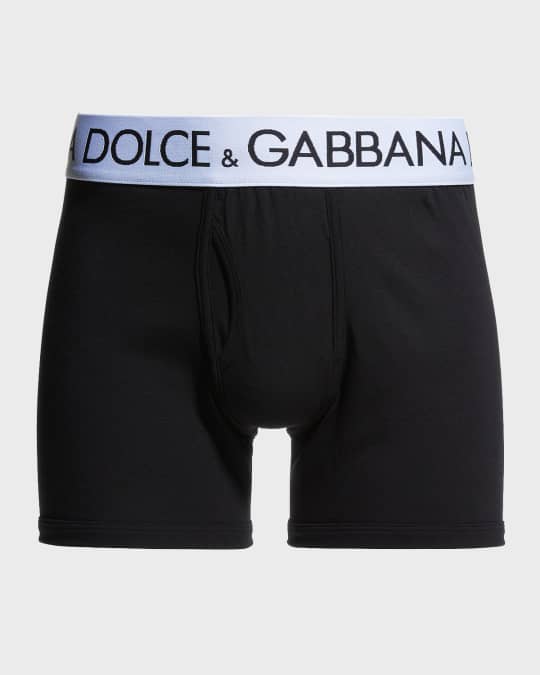 Men's Waistband-Logo Long Boxer Briefs