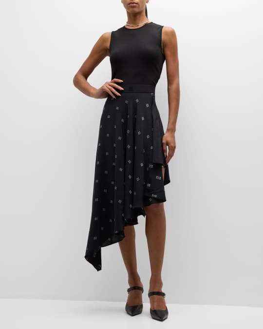 オールインワン・サロペット Givenchy Midi Dress With 4G Pattern And Sheer Sleeves Givenchy Dress With 4G Pattern And Sheer Sleeves | THE LIST