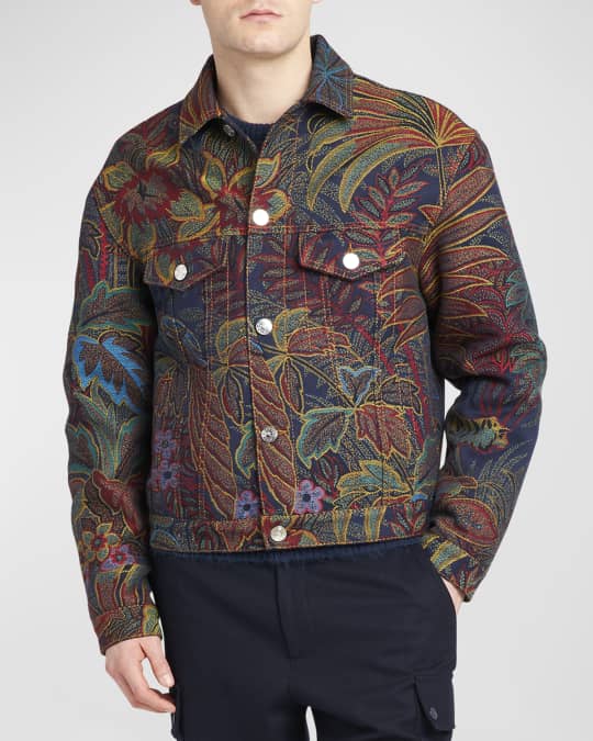 Etro Men's Jungle Denim Jacket | Neiman Marcus