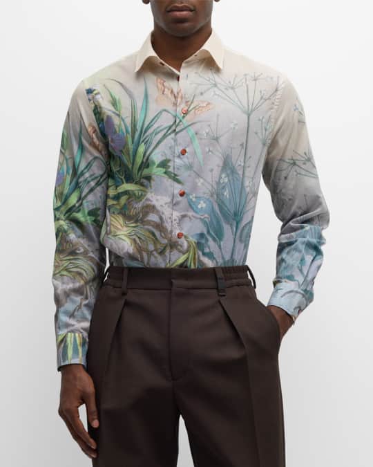Men's Floral Print Cotton Athletic Trousers