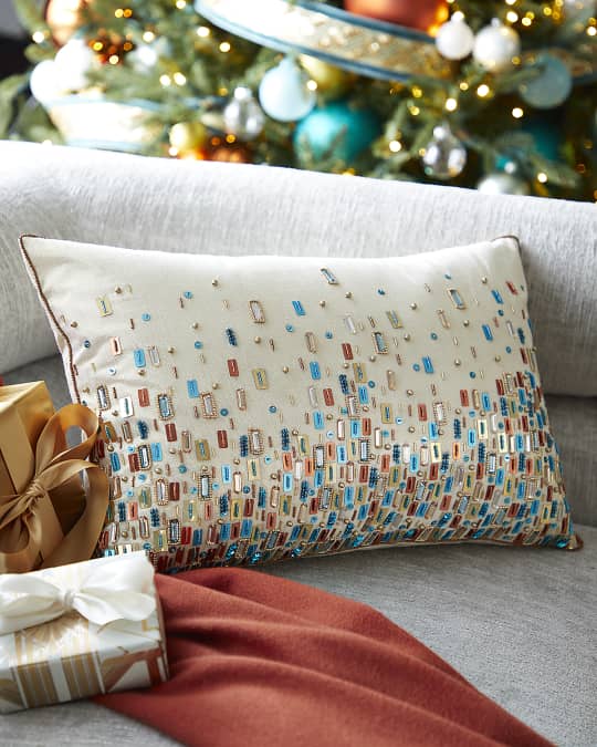 Kim Seybert Holiday Patina Pillow Neiman Marcus