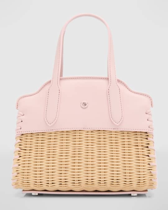 ロロピアーナ　セージア　Wicker and leather バッグ Loro Piana Zip Leather & Wicker Crossbody Bag | Neiman Marcus