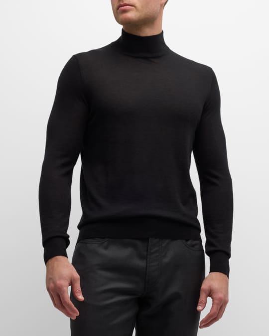 Mens silk mock turtleneck sweaters sale