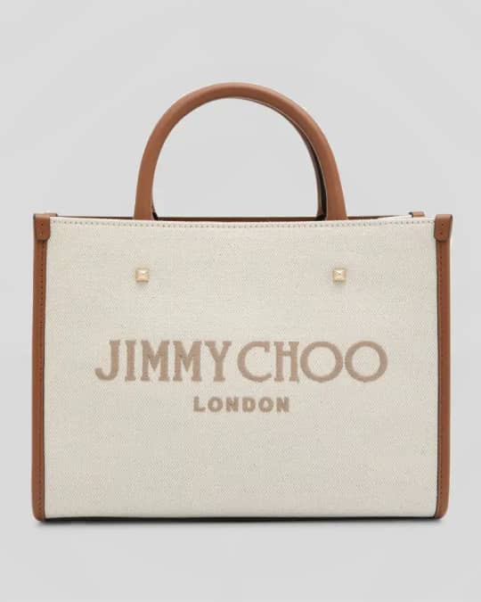 たぬき 希少 Jimmy Choo Varenne Logo Canvas Tote Bag | Neiman Marcus ハンドバッグ