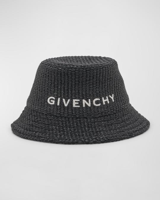 Givenchy Woven Raffia Bucket Hat | Neiman Marcus