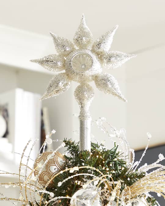 Neiman Marcus White Star Christmas Tree Topper Neiman Marcus
