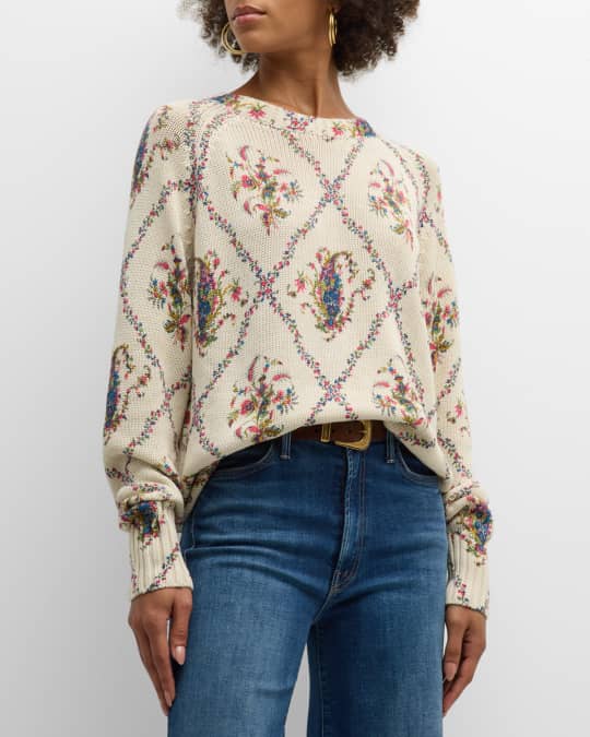 ETRO floral-print silk blend jumper - White