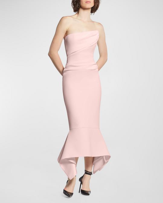 maticevski pink dress Maticevski Priority Asymmetric Draped Crepe Gown - Women - Pink Dresses
