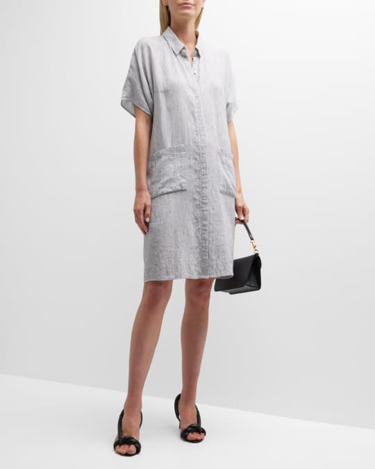 knee length dresses for ladies Mirabelle Dress in Sage Linen – Of Her Own Kind main image 1