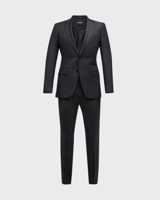 Men's City Check Wool Silk Suit