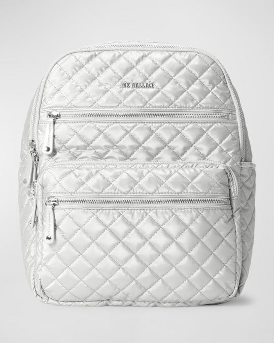MZ WALLACE Crosby Metallic Quilted Nylon Backpack | Neiman  display picture 2