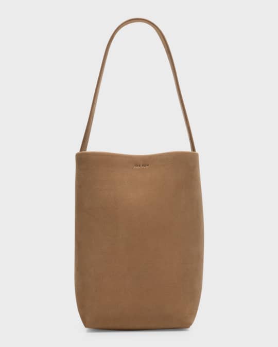 Pebble Grain Leather Small Square Tote Bag