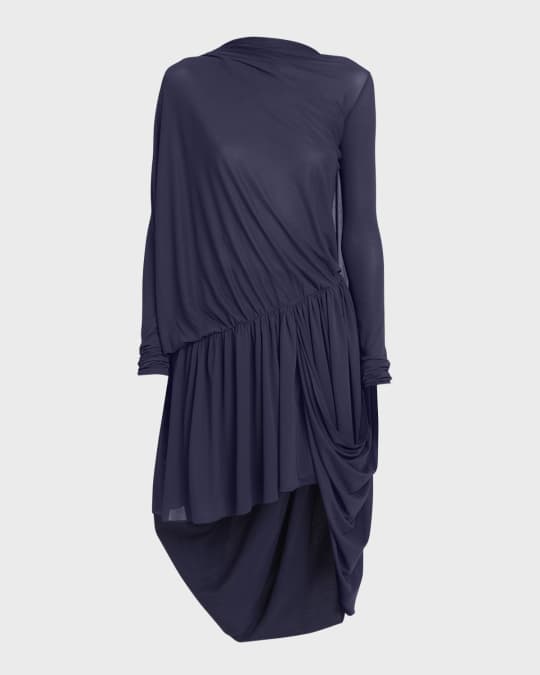 sexy asymmetrical dress Emoji Asymmetrical Hemline Dress White main image 1