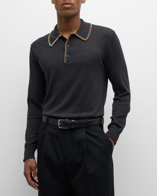 Paul smith black long sleeve polo store