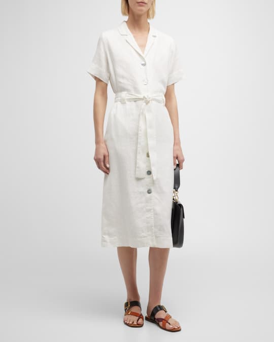 Rails Diane Button-Front Linen Shirtdress | Neiman Marcus