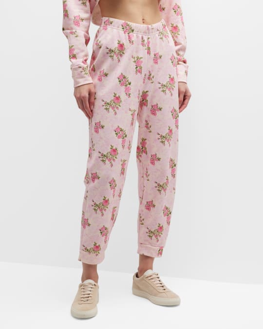 LoveShackFancy Amita Rosebud Sweatpants Neiman Marcus