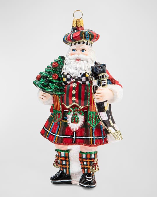 MacKenzieChilds Scottish Santa Christmas Ornament Neiman Marcus
