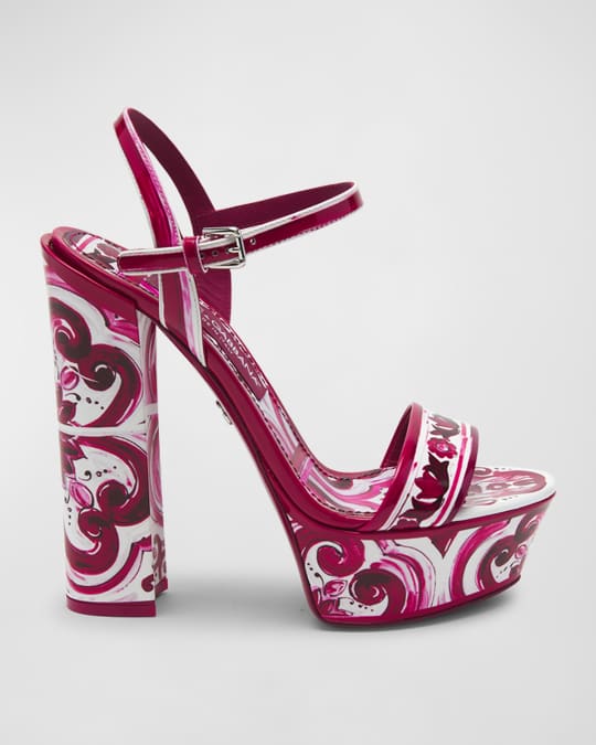Printed platform sandals top