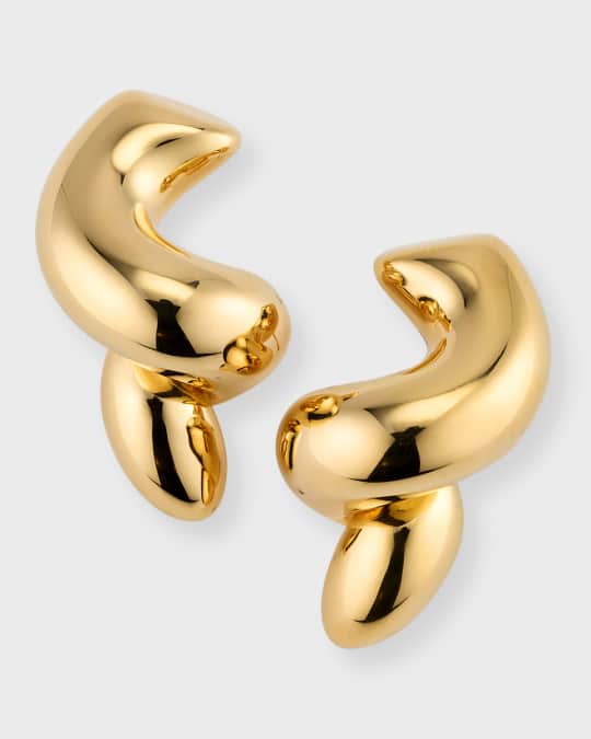Bottega Veneta Corkscrew Sterling Silver Earrings | Neiman