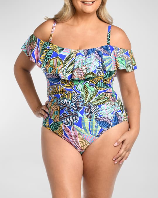 Neon colored plus size bathing suits on sale