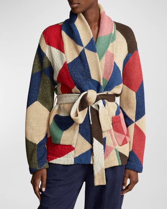 Polo ralph lauren patchwork cardigan shop