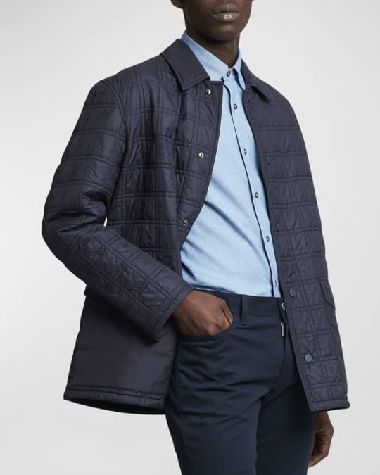 Brioni Men's Quilted Down Work Jacket Neiman Marcus