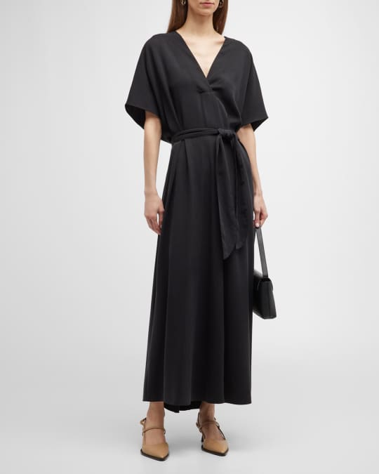 Vince belted wrap dress deals