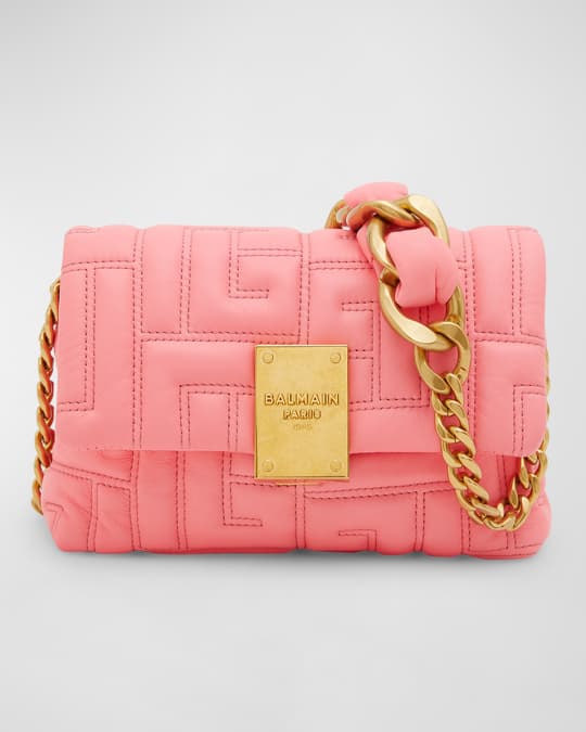 Balmain 1945 Soft Mini Shoulder Bag in Monogram Quilted