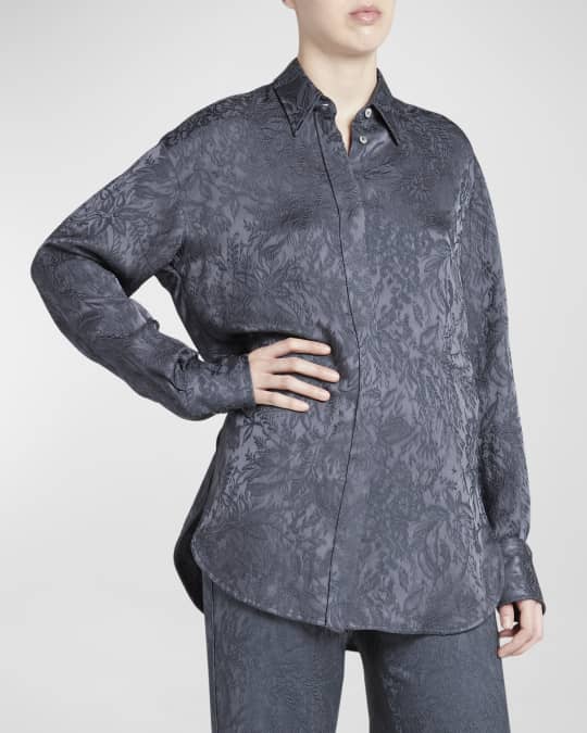 Golden Goose Toile De Jouy Jacquard Boyfriend Shirt | Neiman Marcus