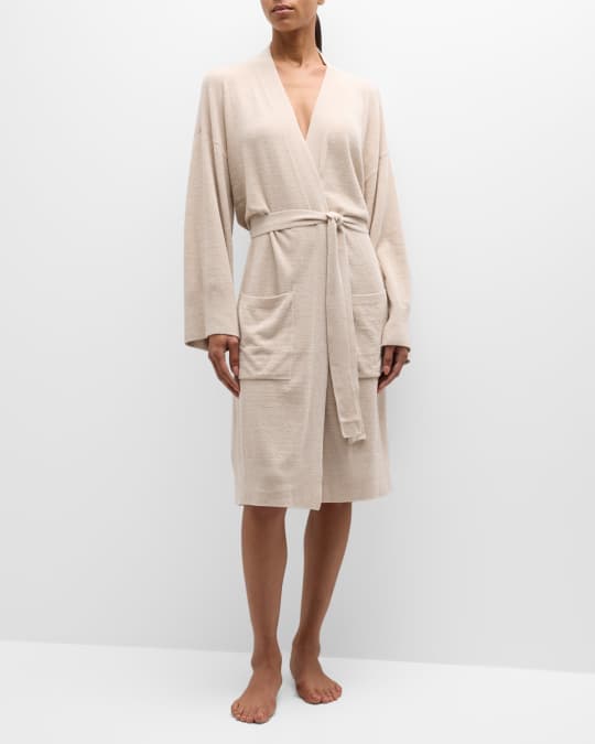 Cozy Chic Side Tie Bath Robe, Almond