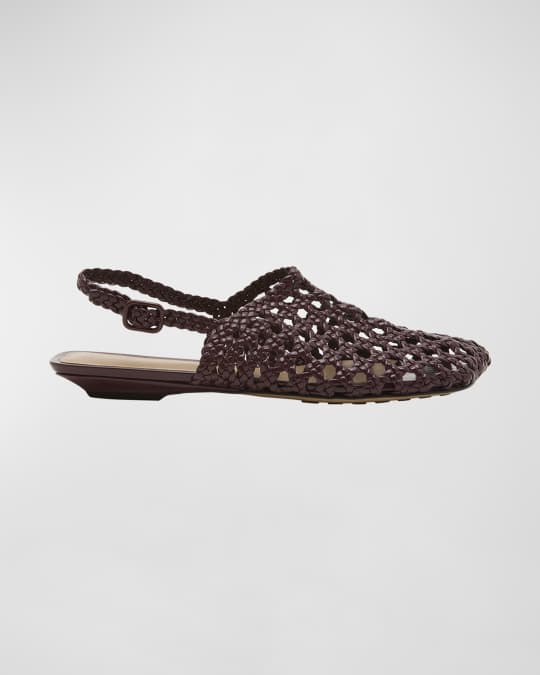 BOTTECA VENETAバレリーナ　バックストラップシューズ Bottega Veneta Jimbo Braided Slingback Ballerina Flats | Neiman Marcus