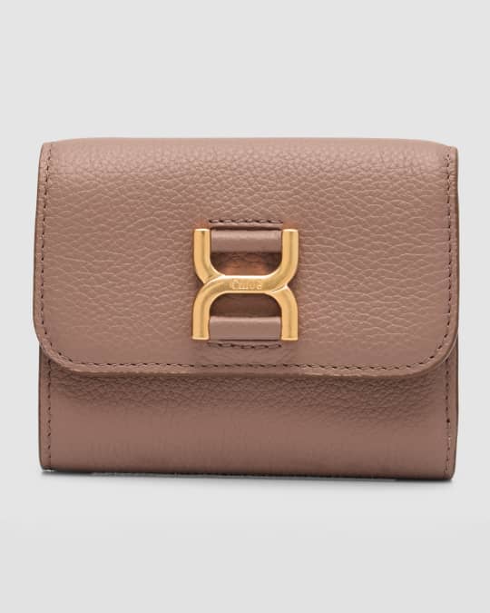 Chloe Marcie Square Flap Wallet in Grained Leather Neiman Marcus