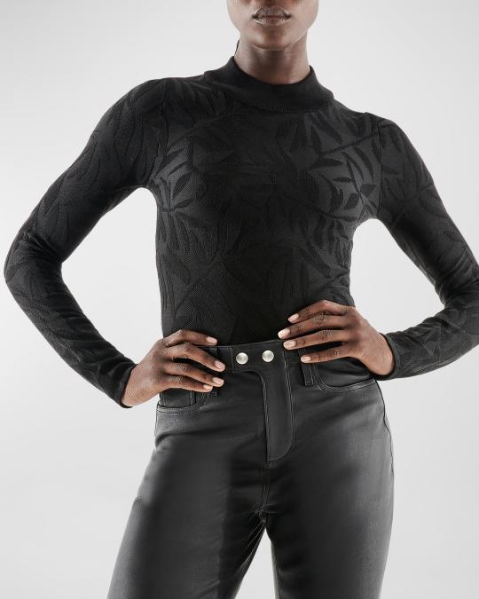 AS by DF Remi Long-Sleeve Mock-Neck Top | Neiman Marcus