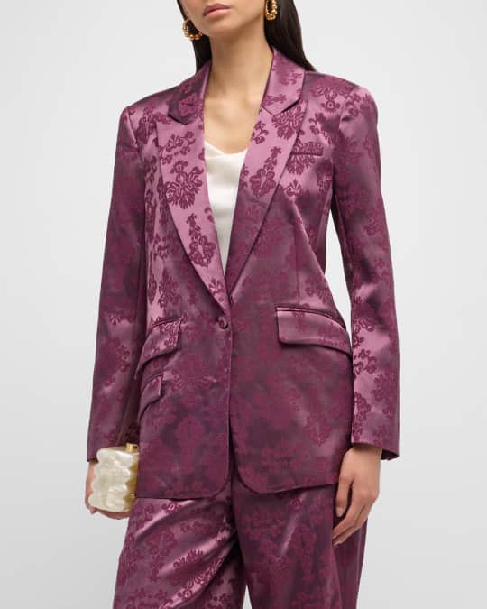 Cinq a Sept Faye Floral Jacquard Blazer Neiman Marcus