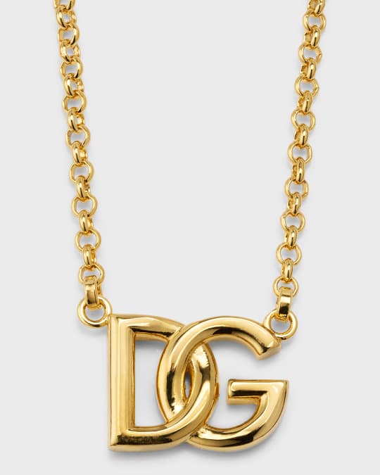 【関税&送料込】Dolce & Gabbana Dg Necklace Dolce&Gabbana DG Logo Pendant Necklace | Neiman Marcus