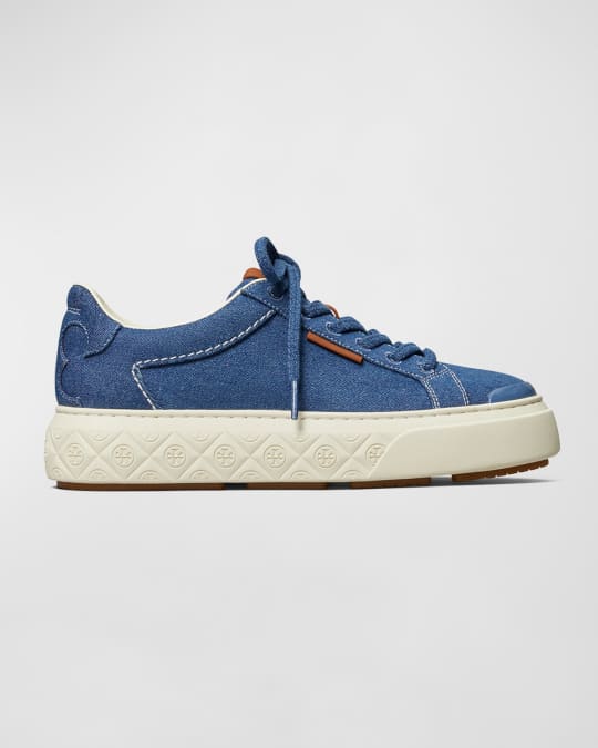 Tory Burch Ladybug Denim Low-Top Sneakers | Neiman Marcus