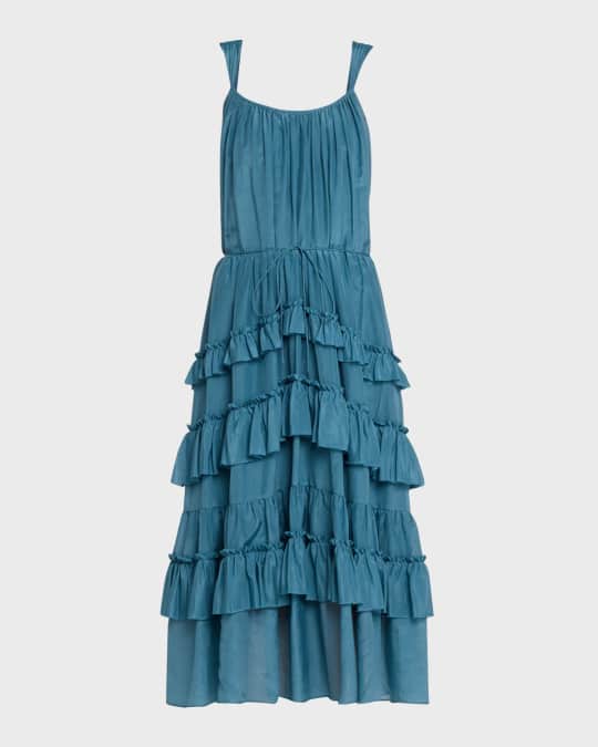 Cinq a Sept Kandra Tiered Skirt Maxi Dress | Neiman Marcus