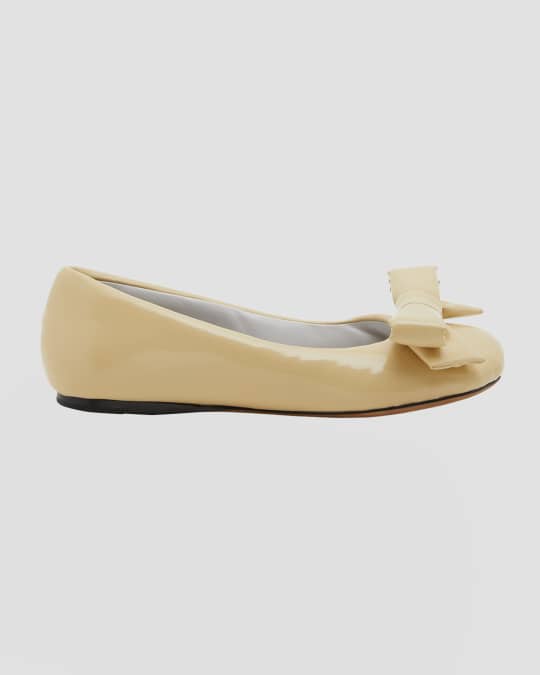 Loewe Puffy Patent Leather Ballerina Flats