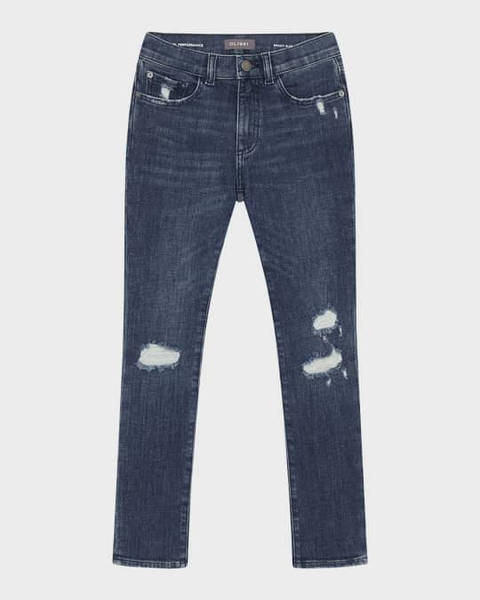 Boy's Brady Distressed Slim Leg Jeans, Size 8-18