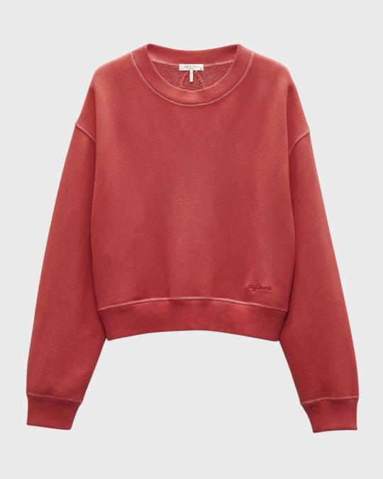 Rag & Bone Vintage Cotton-Terry Crewneck Sweatshirt | Neiman Marcus