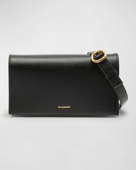 Jil Sander All Day Buckle Leather Shoulder Bag | Neiman Marcus 