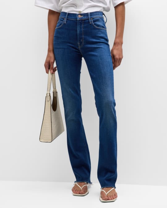MOTHER The Runaway Step Fray Jeans | Neiman Marcus