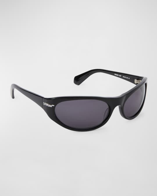Off-White Men's Napoli Acetate Wrap Sunglasses | Neiman Marcus