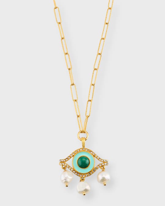 Sequin Freya Evil Eye Pendant Necklace Neiman Marcus