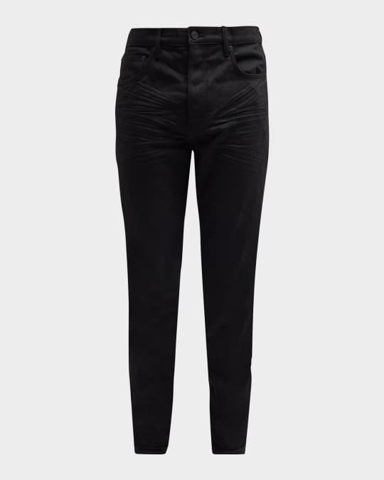 PURPLE Men's P005 Black Raw Slim-Fit Jeans | Neiman Marcus