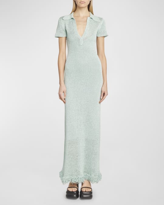 Proenza Schouler Ribbon Crochet Maxi Sweater Dress Neiman Marcus