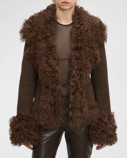 ジャケット HALFBOY Short sheepskin with shearling collar HALFBOY Shearling jacket | NET-A-PORTER